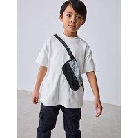 Ted Baker Younger Boys Cross Body Bag Logo T-Shirt - White