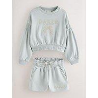 Ted Baker Older Girls Bow Sweatshirt & Short Set - Grey