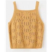 Mango Girls Crochet Vest - Yellow