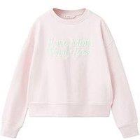 Mango Girls Love More Graphic Sweatshirt - Light Pink