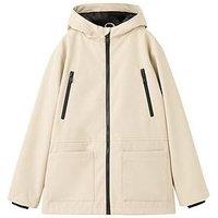 Mango Boys Contrast Zip Coat - Cream