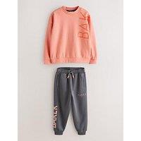 Ted Baker Boys Graphic Long Sleeved Set - Orange