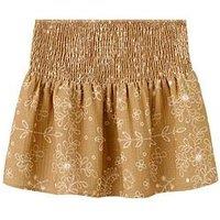 Mango Girls Flower Shirred Skirt - Yellow