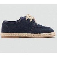 Mango Younger Boys Leather Espadrille Shoes - Blue