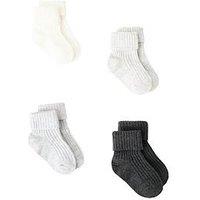Mango Baby Boys 4 Pack Socks - Grey