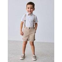 Ted Baker Younger Boys Brace Shirt Short Set - Beige