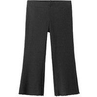 Mango Younger Girls Frill Hem Ribbed Legging - Black