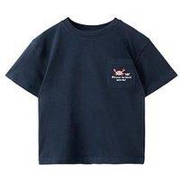 Mango Younger Boys Crab Back Print Short Sleeve T-Shirt - Navy