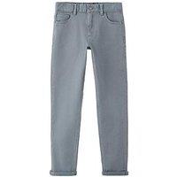 Mango Boys Twill Straight Fit Trousers - Blue