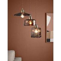 The Very Collection 3 Light Cluster With Brown Glass