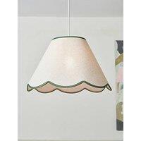 The Very Collection 40Cm Scolloped Tapered Shade - Green Trim