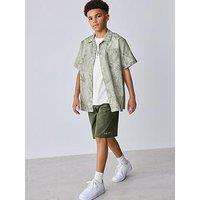 Ted Baker Younger Boys 3 Piece Shirt, T-Shirt & Shorts Set - Green