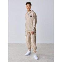 Ted Baker Older Boys Funnel Hoodie Set - Beige