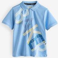 Ted Baker Boys Graphic Polo Shirt - Light Blue