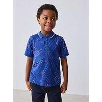 Ted Baker Younger Boys Letter Logo Polo Shirt - Blue