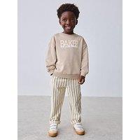 Ted Baker Younger Boys Sweatshirt And Striped Trousers Set - Beige
