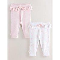 Ted Baker Baby Girls 2 Pack Bow Frill Leggings - Multi