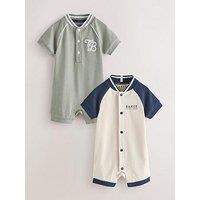 Ted Baker Baby Boys 2 Pack Short Sleeve All-In-One Rompers - Multi
