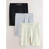 Ted Baker Older Girls 3 Pack Logo Cycle Shorts - Multi