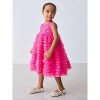 Ted Baker Younger Girls Frill Skirt Dress - Pink