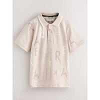 Ted Baker Boys Graphic Polo Shirt - Beige