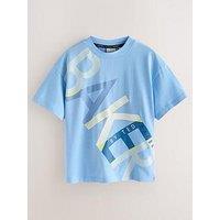Ted Baker Boys Short Sleeved Letter T-Shirt - Blue