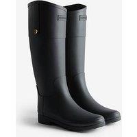 Hunter Refined Gold Trim Riding Wellington Boot - Black