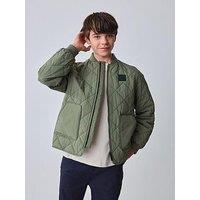 Ted Baker Boys Long Sleeved Quilted Jacket - Green