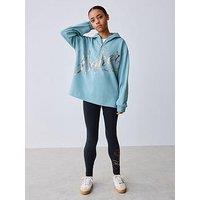 Ted Baker Older Girls Script Graphic Hoodie And Leggings Set - Sage Green
