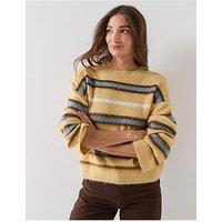 Vero Moda Long Sleeve Striped Jumper - Yellow