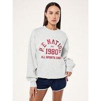 P.E Nation Womens Training Backspin Sweat - Grey