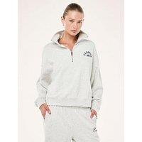 P.E Nation Womens Training Swerve Zip Neck - Grey