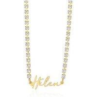 The Love Collection Personalised Name Crystal Tennis Necklace