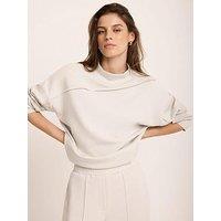 Mint Velvet Cream Super Soft Sweatshirt - White