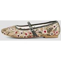 The Very Collection Floral Embroidered Ballerina