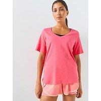 Sweaty Betty Womens Training Essential V-Neck T-Shirt - Pink