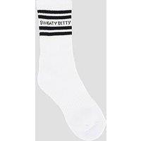 Sweaty Betty Womens Training Varsity Slogan Socks - White