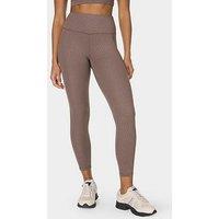 Sweaty Betty Womens Training All Day 7/8 Reptile Embossed Leggings - Brown