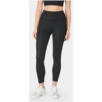 Sweaty Betty Womens Training All Day 7/8 Reptile Embossed Leggings - Black