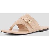 The Very Collection Wide Fit Toe Post Flat Sandal - Taupe
