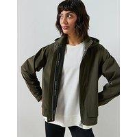 Sweaty Betty Womens Training Motion Waterproof Cropped Parka Jacket - Green