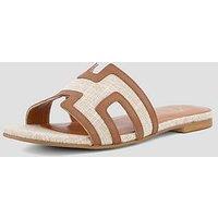 The Very Collection Extra Wide Fit Flat Slider Sandal - Natural