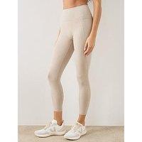 Sweaty Betty Womens Training Simplified Soft Move 7/8 Marl Leggings - Beige