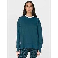 Sweaty Betty Womens Training After Class Longline Sweatshirt - Green