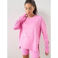 Sweaty Betty Womens Training After Class Longline Sweatshirt - Pink