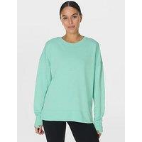 Sweaty Betty Womens Training After Class Longline Sweatshirt - Mint Green