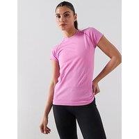 Sweaty Betty Womens Training Athlete Seamless Workout T-Shirt - Pink