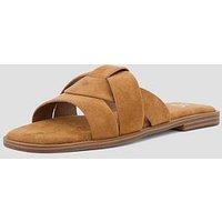 The Very Collection Wide Fit Flat Sandal - Tan