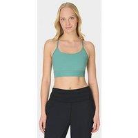 Sweaty Betty Womens Training Ultimate Studio Ribbed Sports Bra - Green