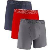 Under Armour Mens Peformance Tech 6 Inch 3 Pack Boxers - Multi